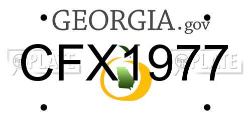 CFX1977 Georgia License Plate
