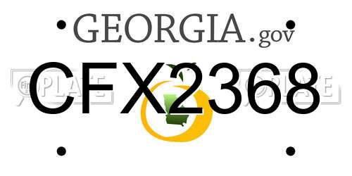 CFX2368 Georgia License Plate