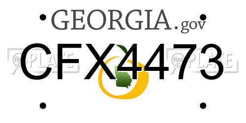 CFX4473 Georgia License Plate