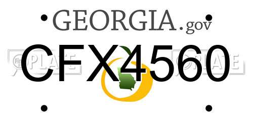CFX4560 Georgia License Plate