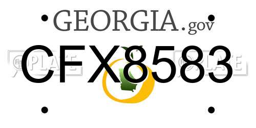 CFX8583 Georgia License Plate