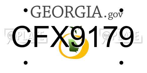 CFX9179 Georgia License Plate