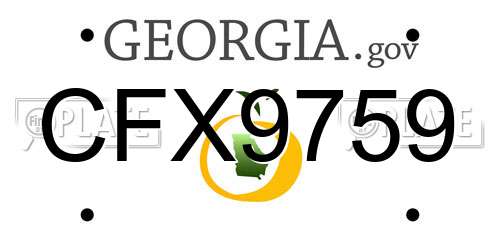 CFX9759 Georgia License Plate