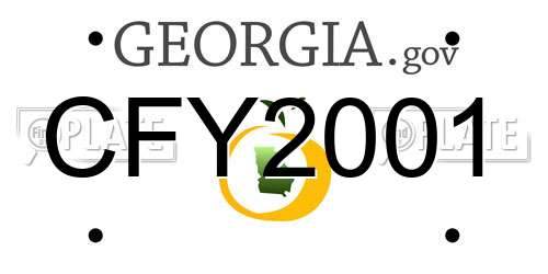 CFY2001 Georgia License Plate