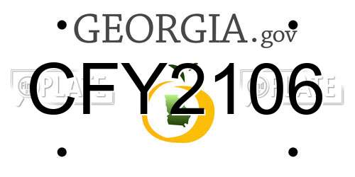 CFY2106 Georgia License Plate