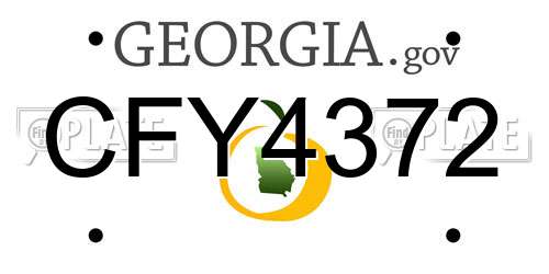 CFY4372 Georgia License Plate