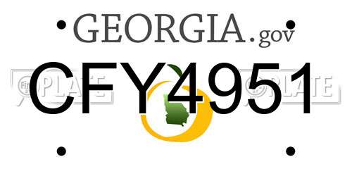 CFY4951 Georgia License Plate
