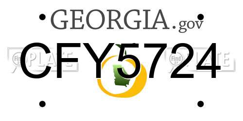 CFY5724 Georgia License Plate