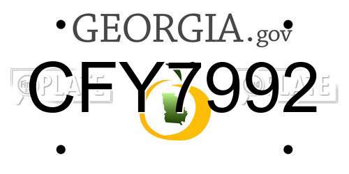 CFY7992 Georgia License Plate