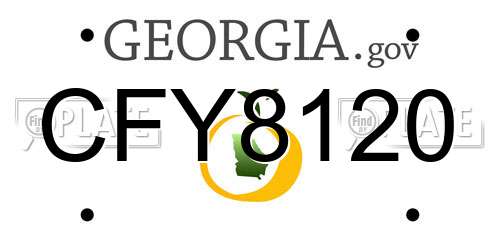 CFY8120 Georgia License Plate