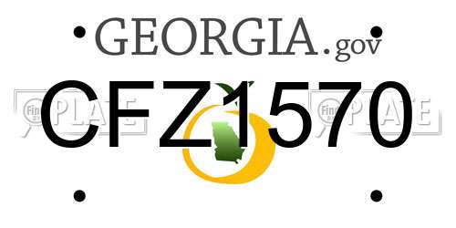 CFZ1570 Georgia License Plate