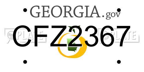 CFZ2367 Georgia License Plate
