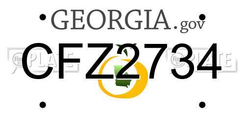 CFZ2734 Georgia License Plate