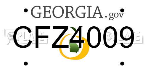 CFZ4009 Georgia License Plate
