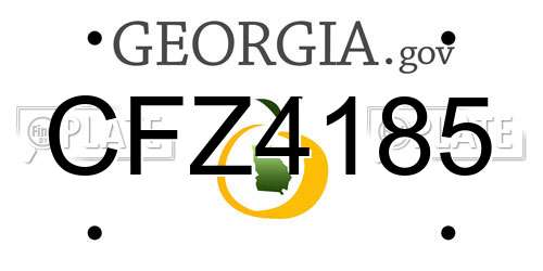 CFZ4185 Georgia License Plate
