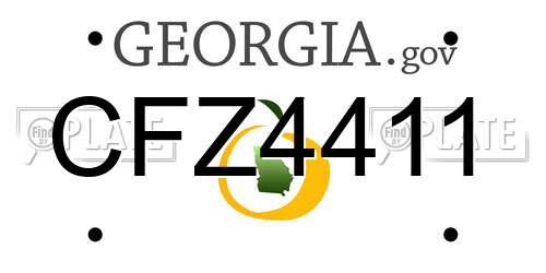 CFZ4411 Georgia License Plate