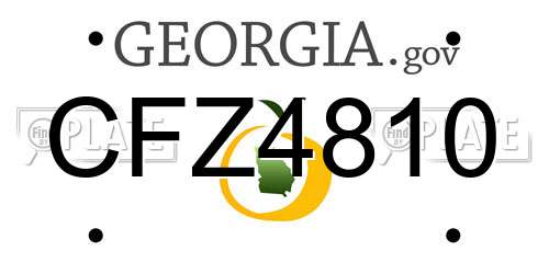 CFZ4810 Georgia License Plate