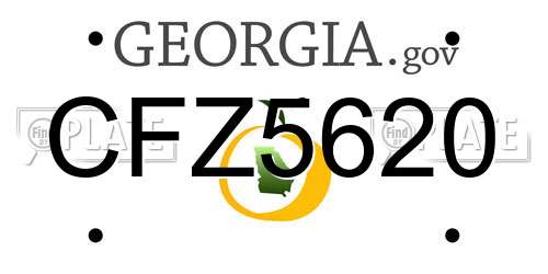 CFZ5620 Georgia License Plate