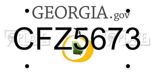 CFZ5673 Georgia License Plate