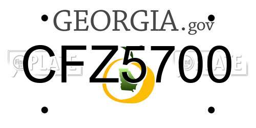 CFZ5700 Georgia License Plate