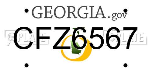 CFZ6567 Georgia License Plate