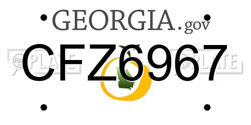 CFZ6967 Georgia License Plate