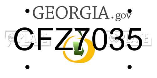 CFZ7035 Georgia License Plate