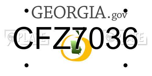 CFZ7036 Georgia License Plate