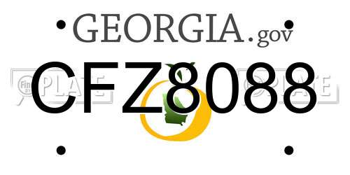 CFZ8088 Georgia License Plate