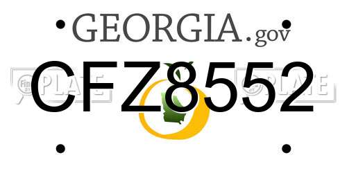 CFZ8552 Georgia License Plate