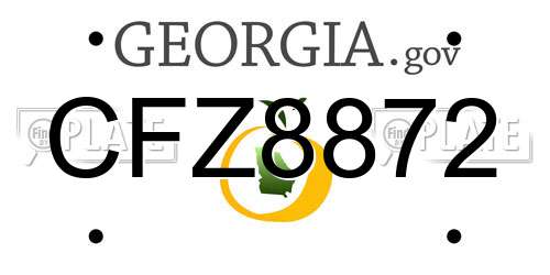 CFZ8872 Georgia License Plate