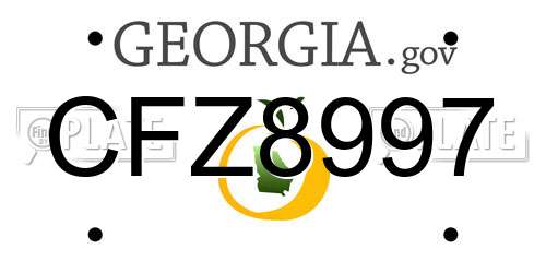 CFZ8997 Georgia License Plate
