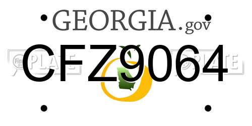 CFZ9064 Georgia License Plate