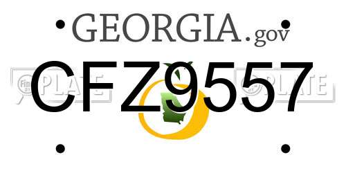 CFZ9557 Georgia License Plate