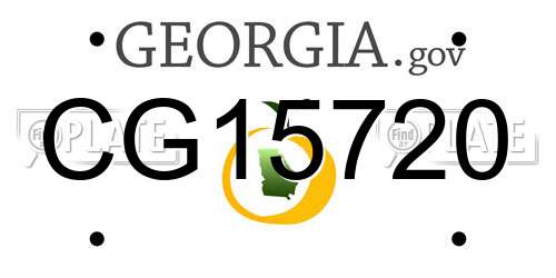 CG15720 Georgia License Plate