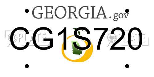 CG1S720 Georgia License Plate