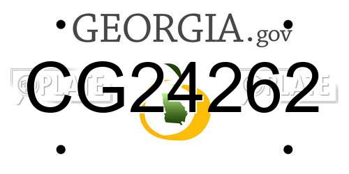 CG24262 Georgia License Plate