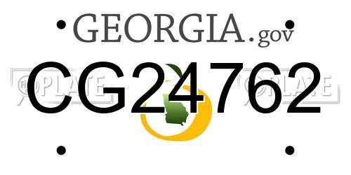 CG24762 Georgia License Plate
