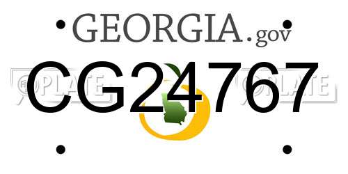 CG24767 Georgia License Plate