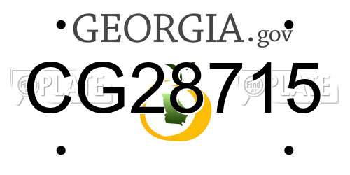 CG28715 Georgia License Plate