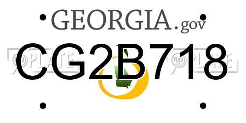 CG2B718 Georgia License Plate
