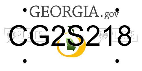 CG2S218 Georgia License Plate