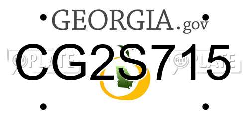 CG2S715 Georgia License Plate