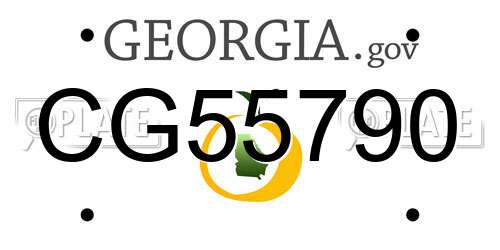 CG55790 Georgia License Plate