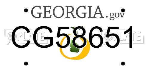 CG58651 Georgia License Plate