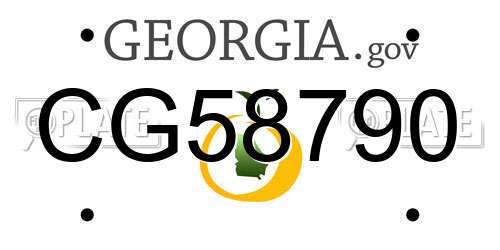 CG58790 Georgia License Plate