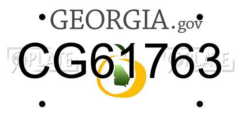 CG61763 Georgia License Plate