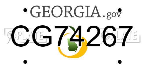 CG74267 Georgia License Plate