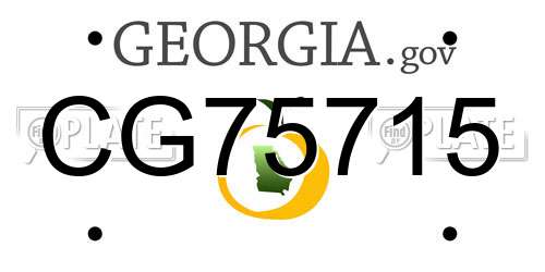 CG75715 Georgia License Plate