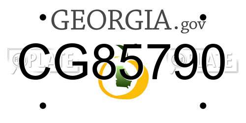 CG85790 Georgia License Plate